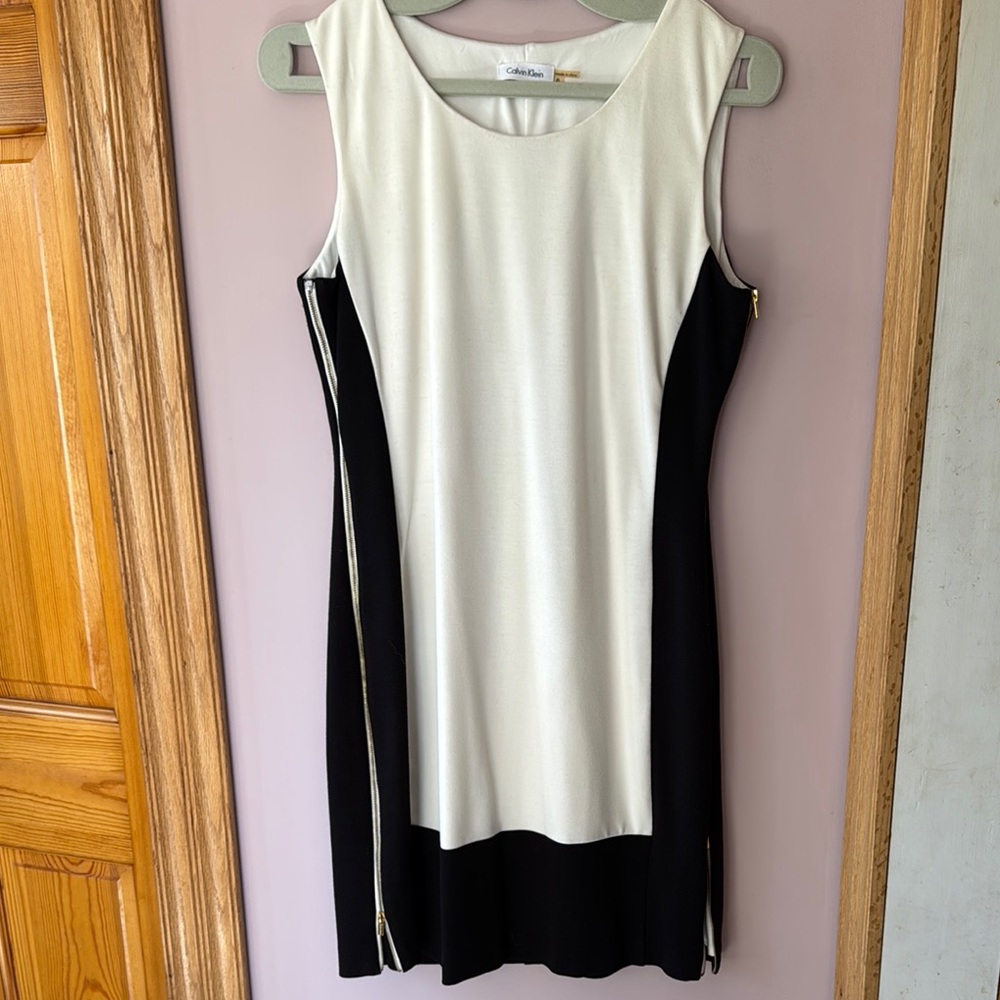 Calvin Klein Black and White Women's Dress